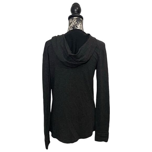 KUHL Pullover Hoodie Charcoal Gray Thumb Holes Modal Blend Style 8031 Size Small - Picture 2 of 13